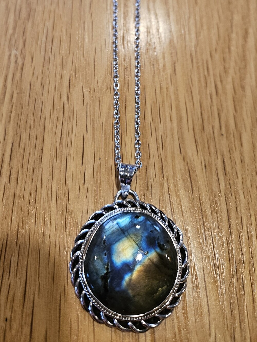 Sterling Silver Labradorite Pendant on Chain